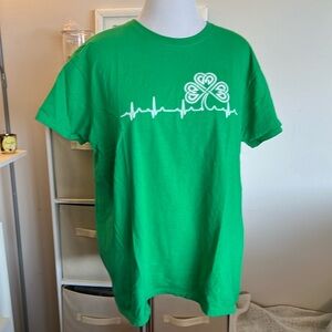 2XL Kelly Green Celtic Heartbeat T-Shirt